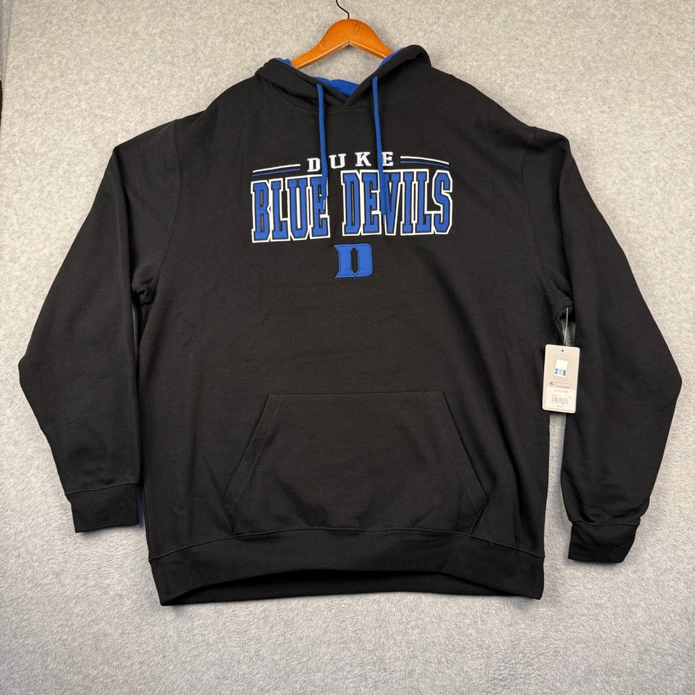 Duke Blue Devils Colosseum Pullover Hoodie Mens 3XL Black Cotton Blend New